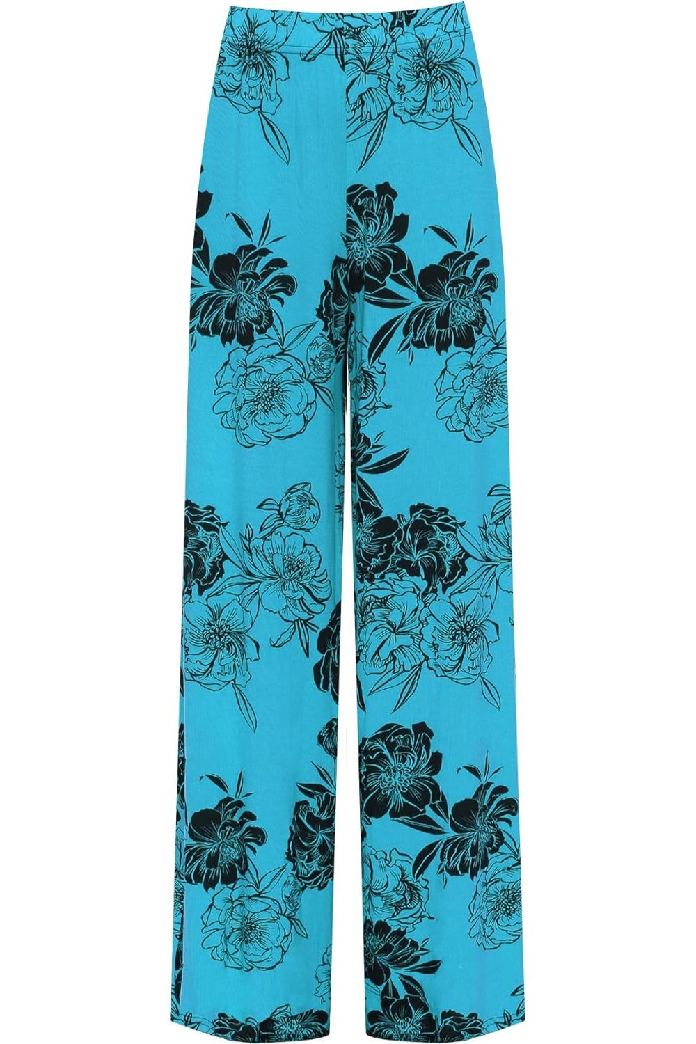 Plus Size Flower Floral Print Wide Leg Palazzo Trouser Palazzo WearAll