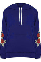 Embroidered Pouch Pocket Sweatshirt Tops WearAll Royal Blue 16-18