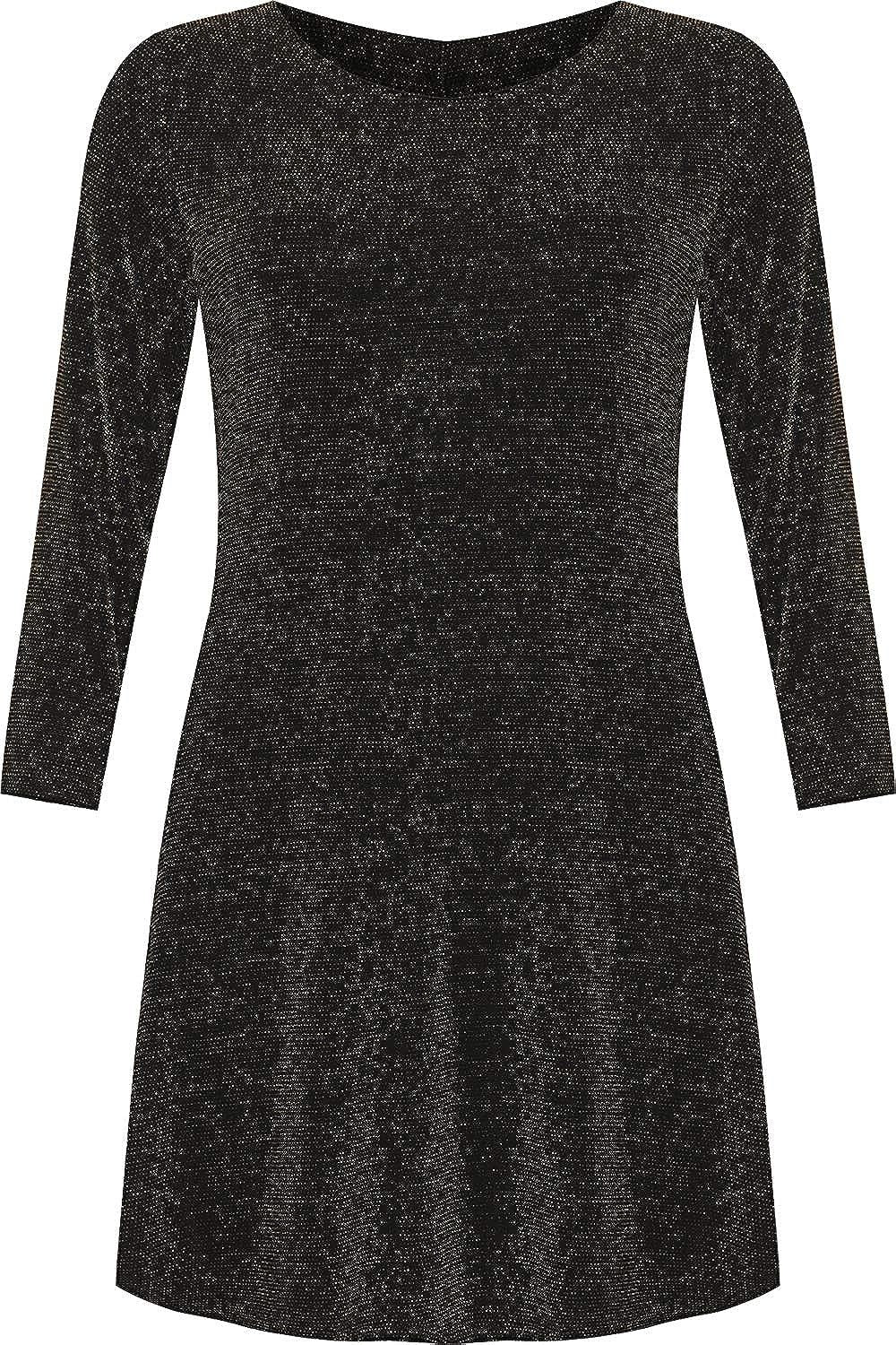 Lurex Sparkle Ladies Glitter Swing Short Dress WearAll