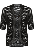 Crochet Knitted Open Tied Cardigan Knitted Cardigan WearAll