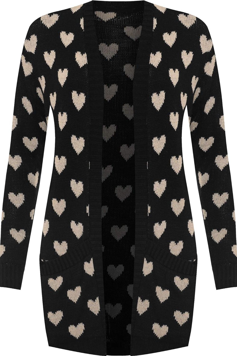 Knitted Cardigan Long Sleeve Open Pocket Knitted Cardigan WearAll