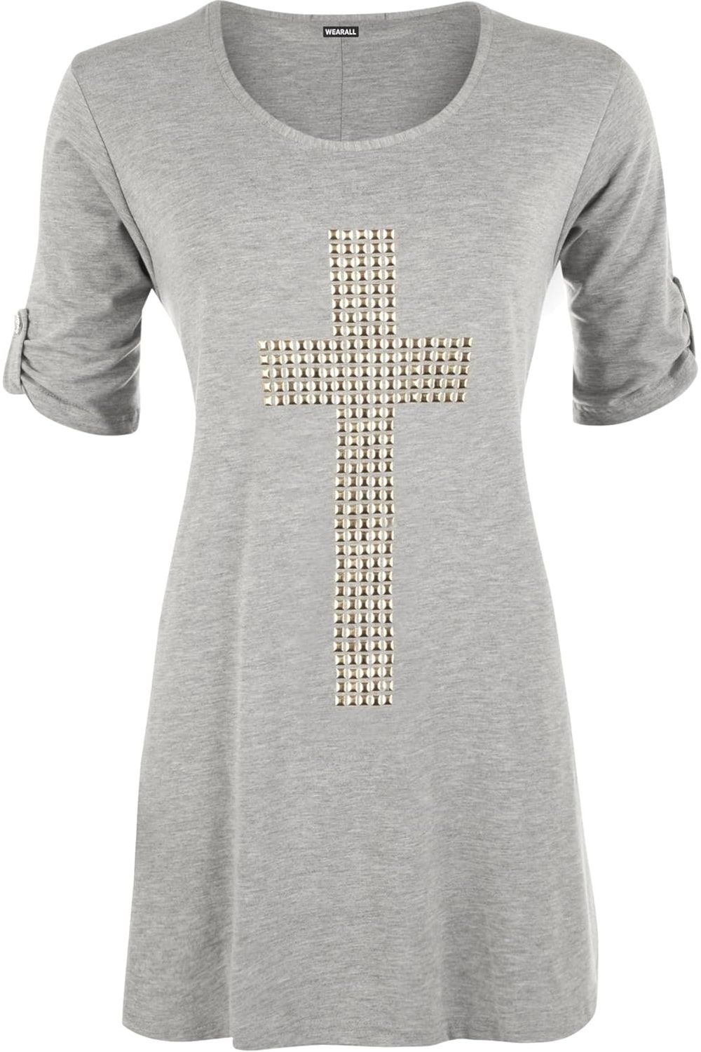 Cross Stud Short Sleeve Tunic Top Tops WearAll