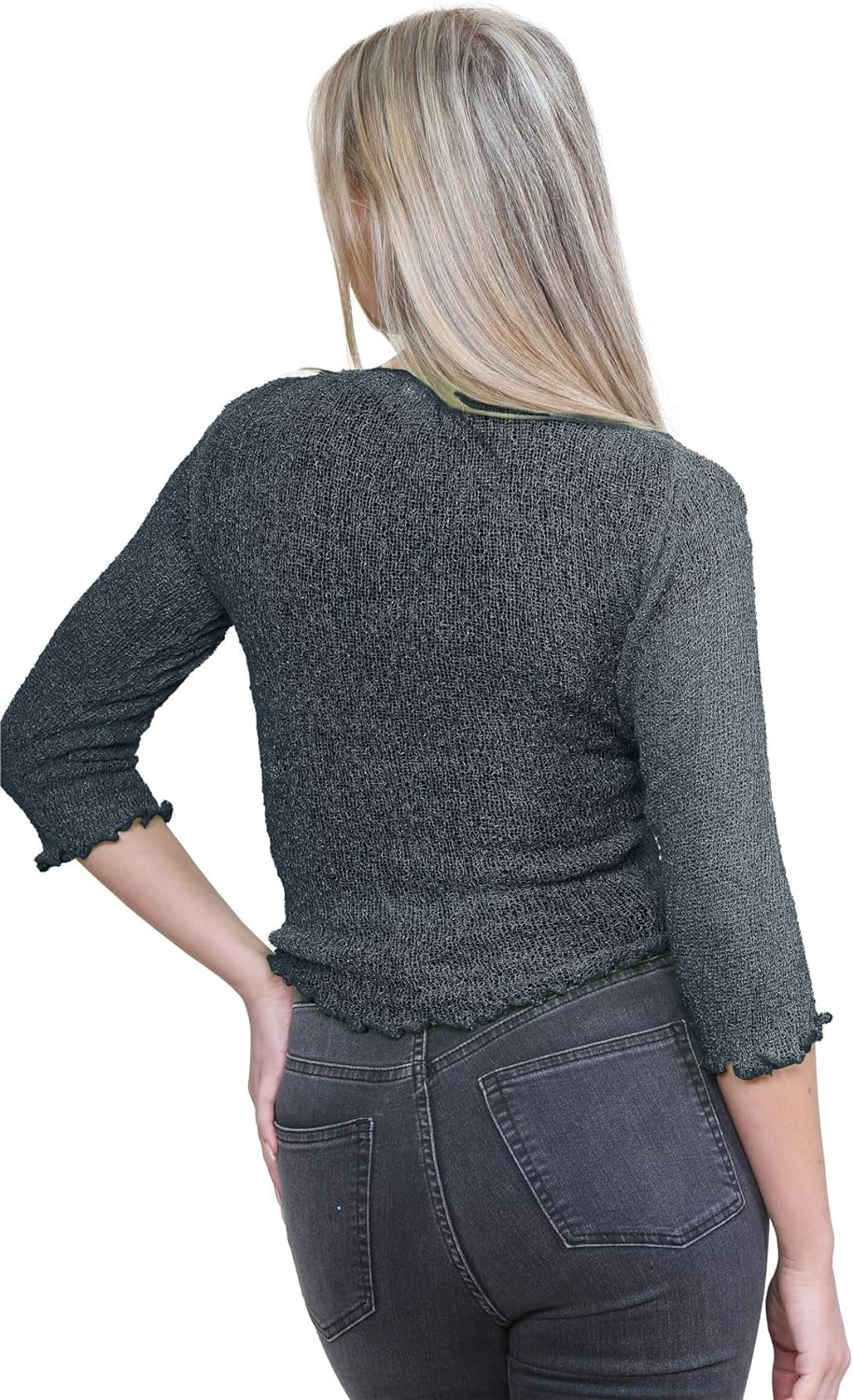 Tie Up Knitted Cropped Bolero Shrug Shrugs WearAll