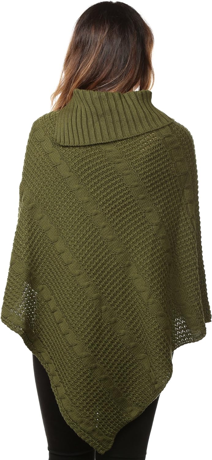 Button Knitted Poncho Knitted Jumper WearAll