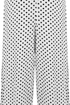 Plus Size Polka Dot Spot Print Culottes Shorts Culottes WearAll White 16-18