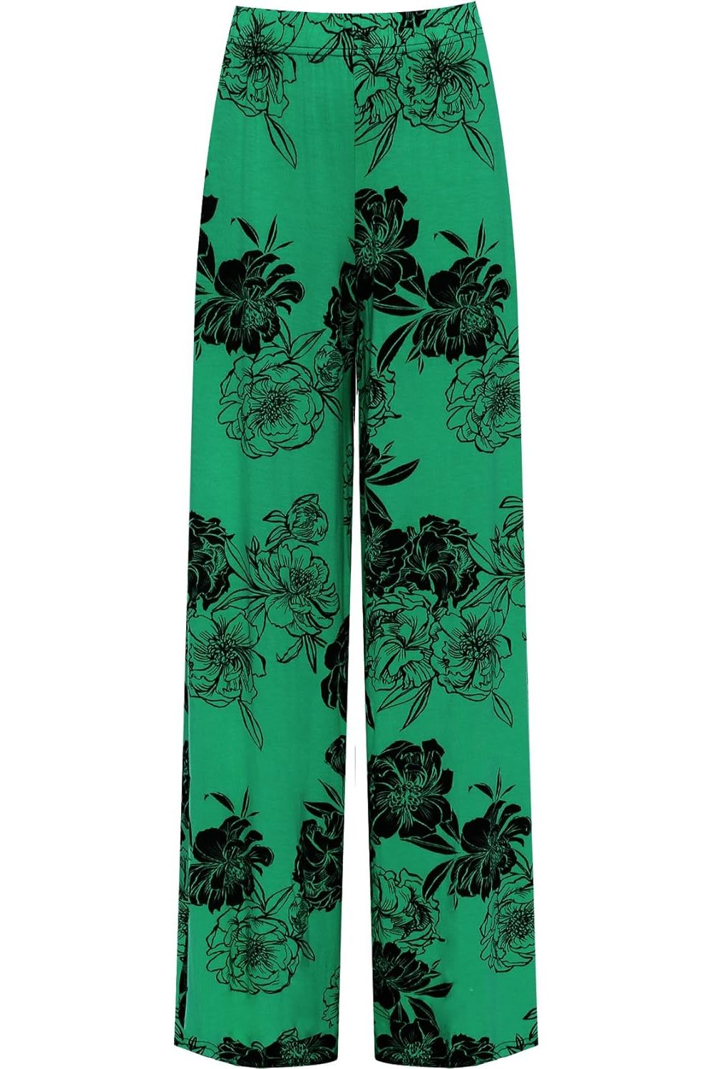 Plus Size Flower Floral Print Wide Leg Palazzo Trouser Palazzo WearAll