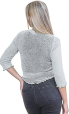 Tie Up Knitted Cropped Bolero Shrug Shrugs WearAll