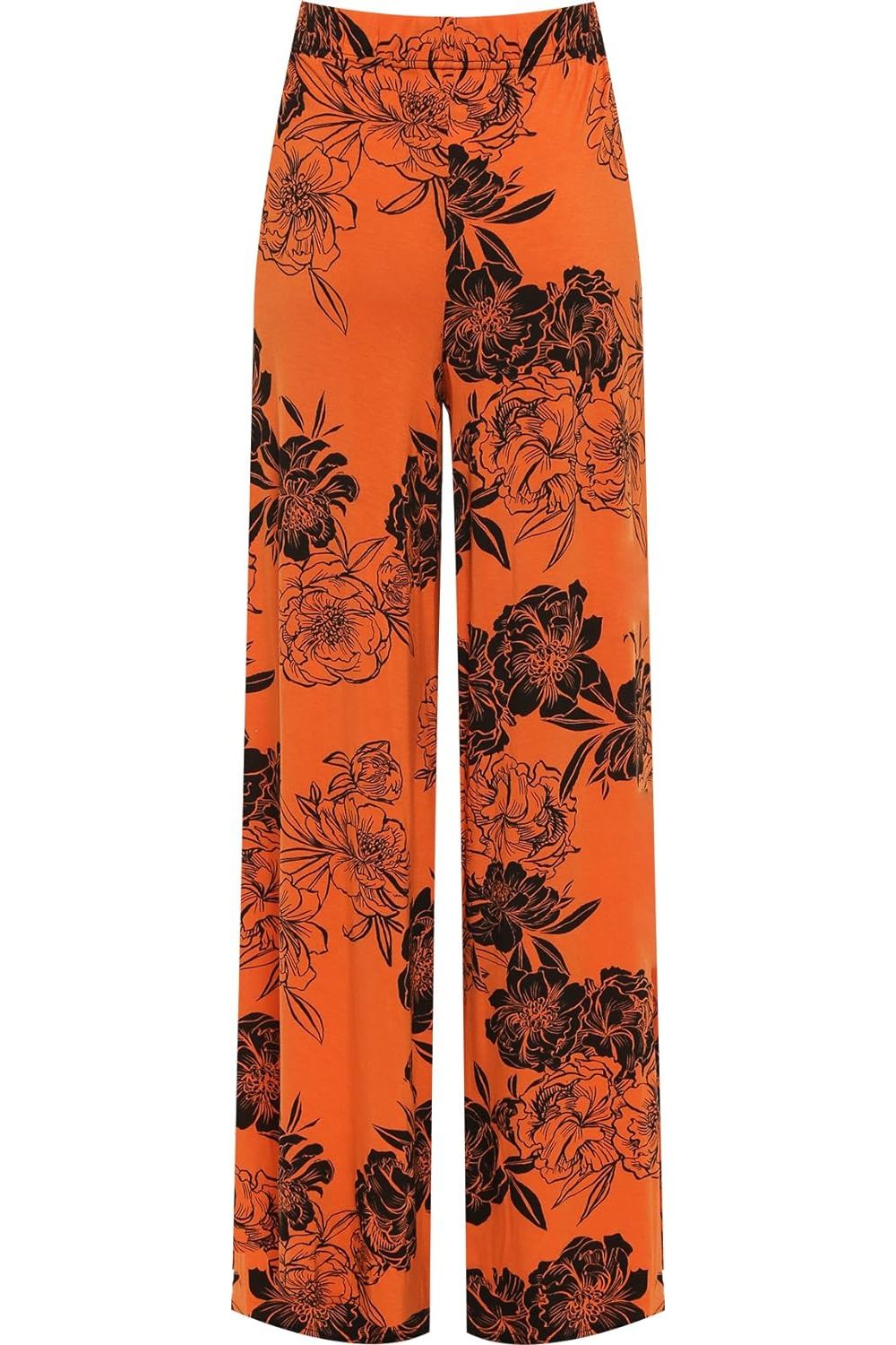 Plus Size Flower Floral Print Wide Leg Palazzo Trouser Palazzo WearAll