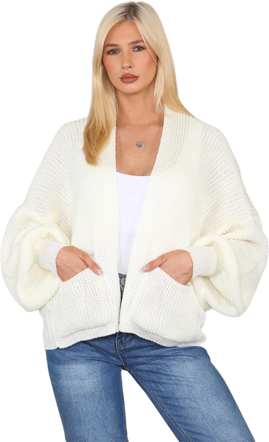 Short Balloon Sleeve Cardigan One Size (10-18) – WearAll