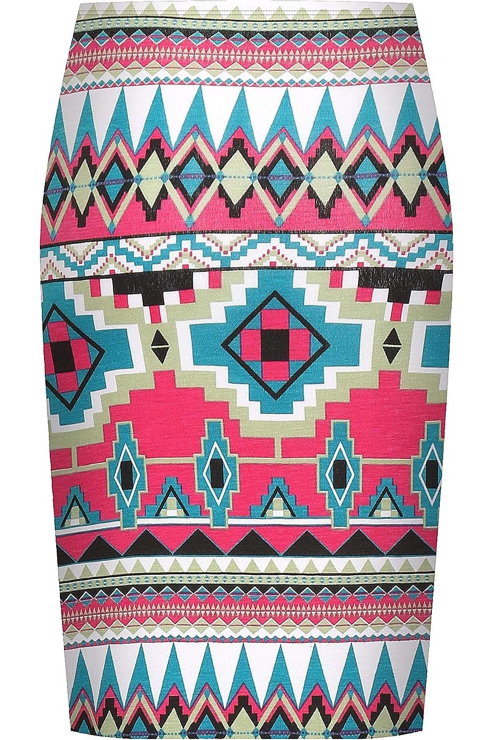 Printed Stretch Pencil Midi Skirt Skirt WearAll