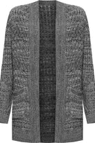 Cable Knitted Open Pocket Cardigan Knitted Cardigan WearAll Black Dark grey 8-10
