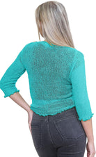 Tie Up Knitted Cropped Bolero Shrug Shrugs WearAll