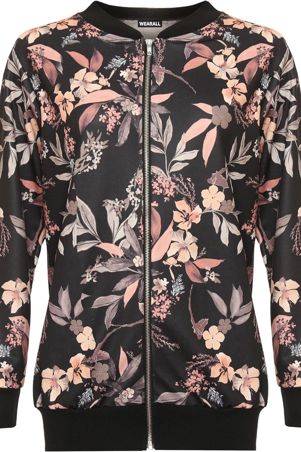 Floral Leaf Bomber Jacket Print Jacket WearAll