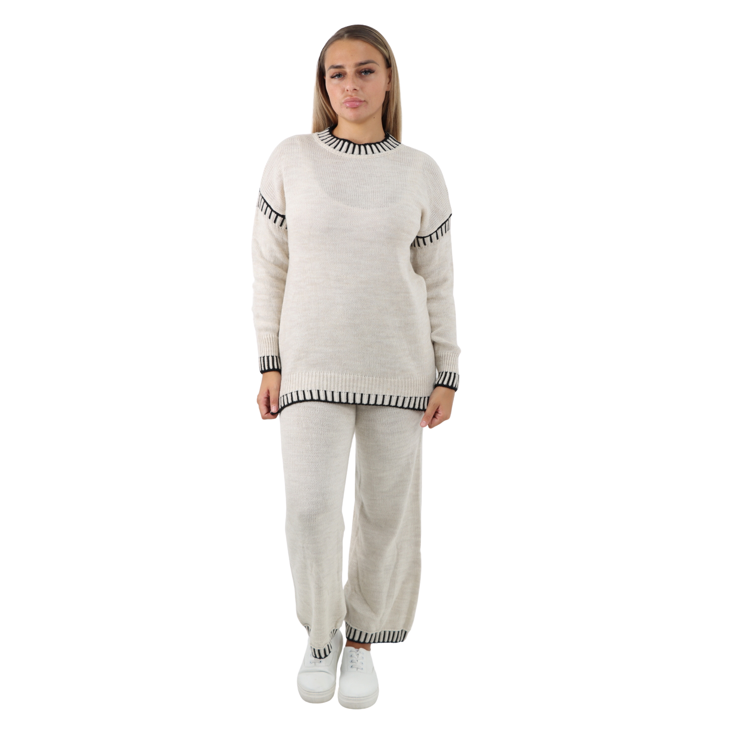 Italian Patch Knitted Co-Ord Set Tracksuit Dress WearAll