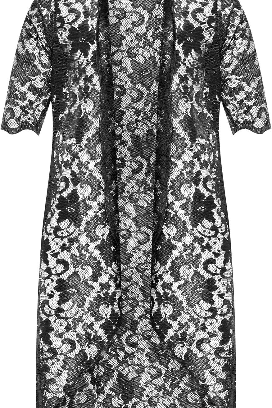 Floral Lace Open Medium Cardigan Maxi Cardigan WearAll