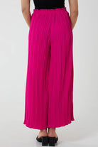 Wide Leg Plisse Drawstring Trousers TRS1 WearAll