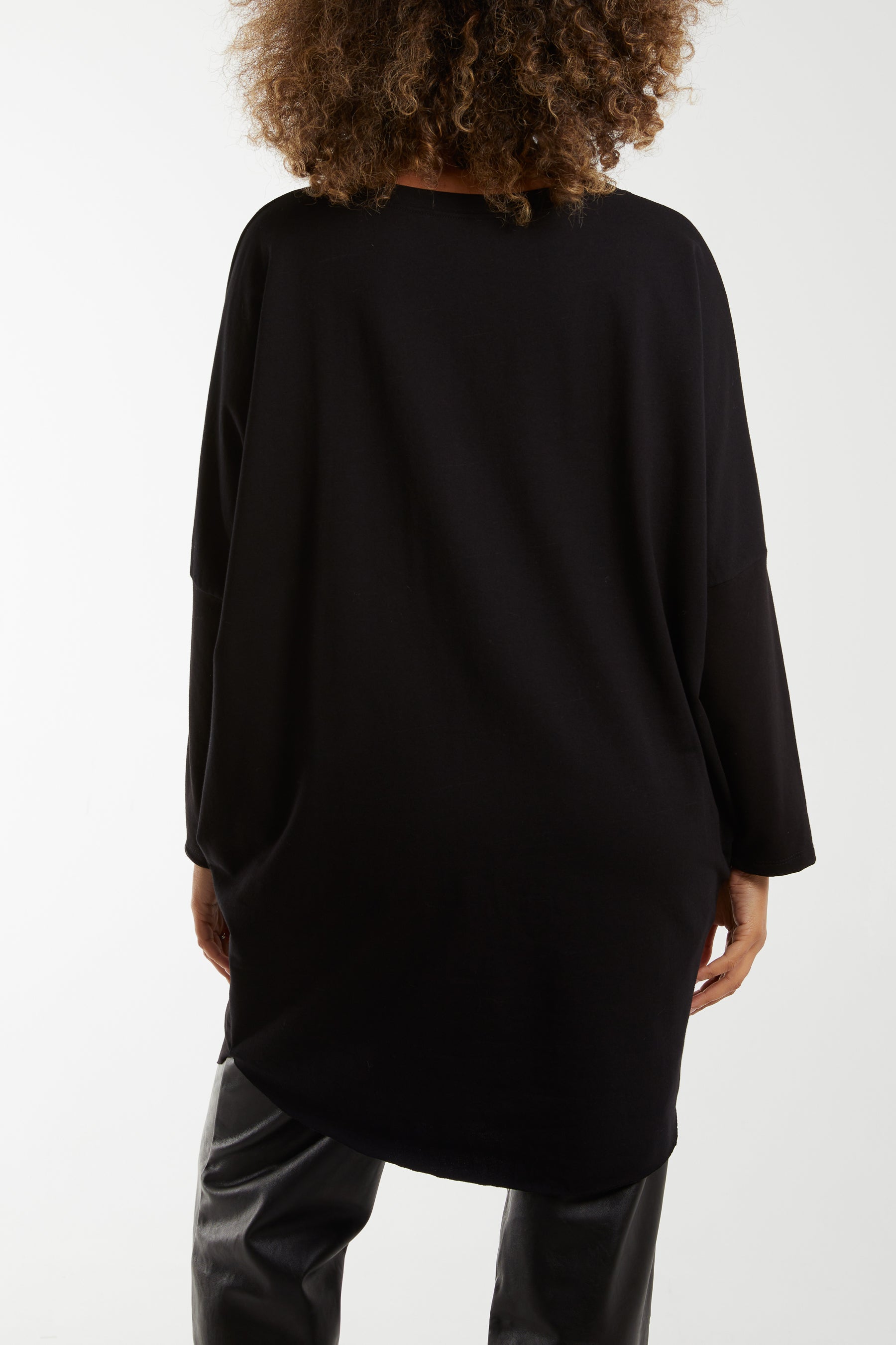 Sequin Festive Glasses Sweatshirt/Dress Dresses WearAll