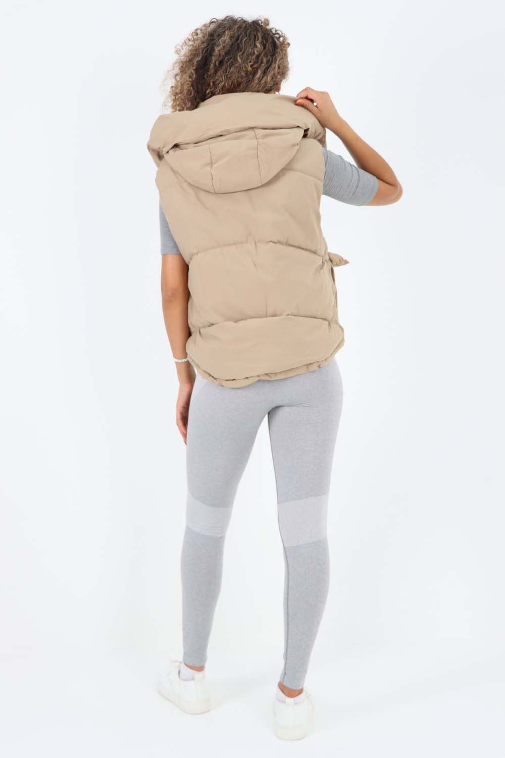 Italian Padded Pockets Hooded Gilet Jackets & Coat WearAll