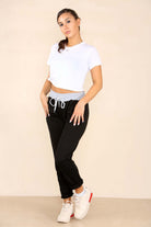 Italian Plain Drawstring Cotton Joggers Trouser WearAll