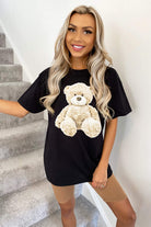 Teddy Bear - T-Shirt WearAll Black 16-18