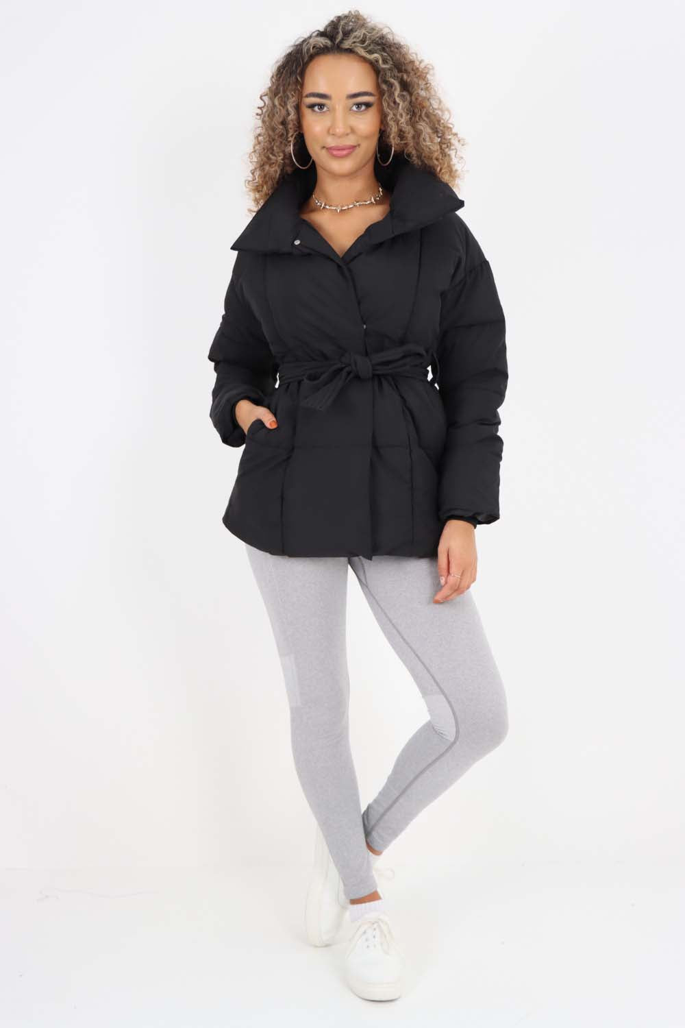 Italian Belted Hooded Jacket Coat Jackets & Coat WearAll