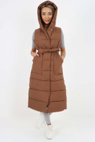 Italian Belted Hooded Long Gilet Jackets & Coat WearAll