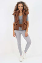 Italian Padded Pockets Hooded Gilet Jackets & Coat WearAll