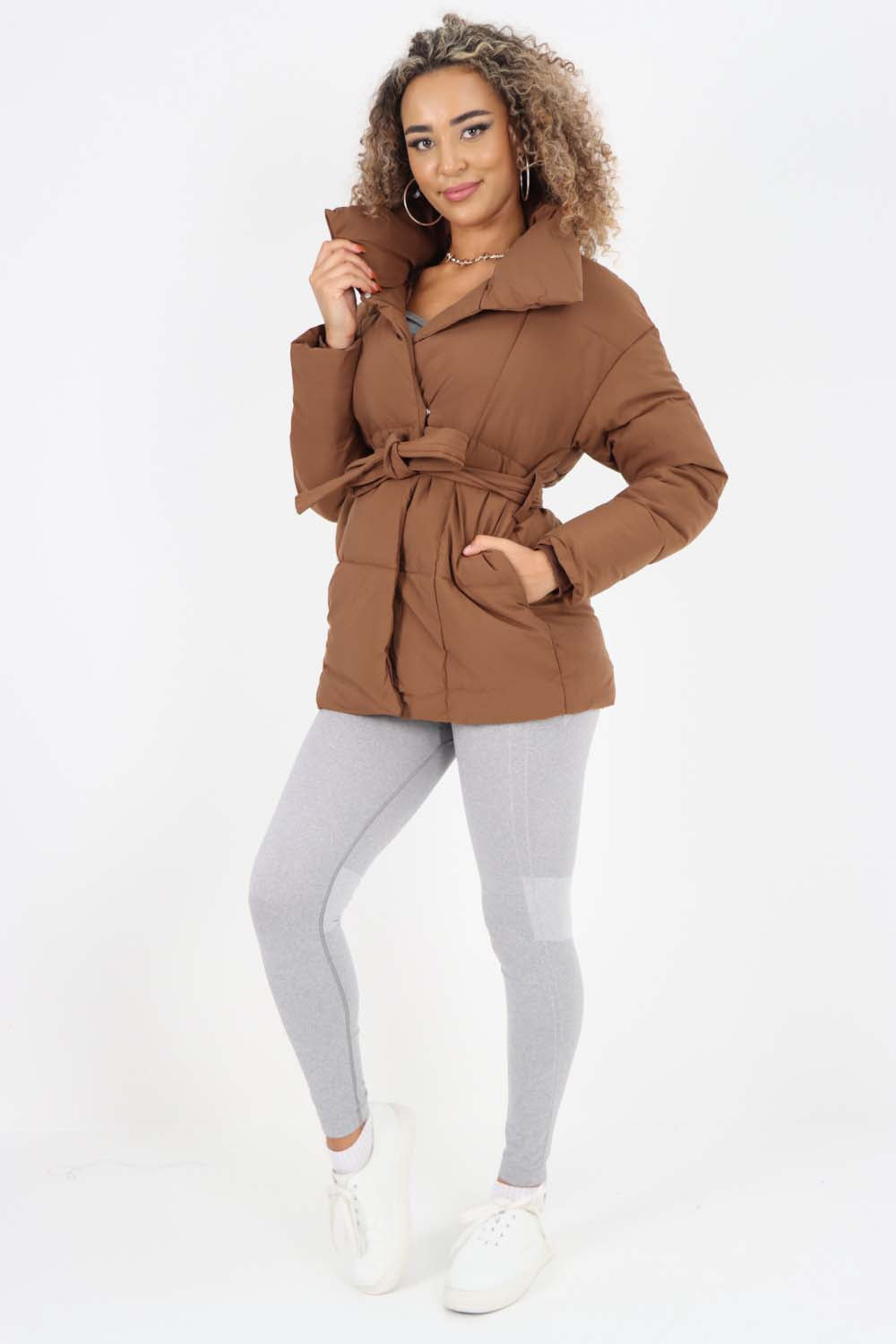 Italian Belted Hooded Jacket Coat Jackets & Coat WearAll