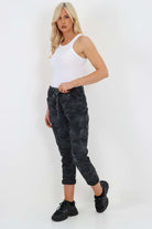 Italian Drawstring Camo Side Pockets Trousers Trouser WearAll