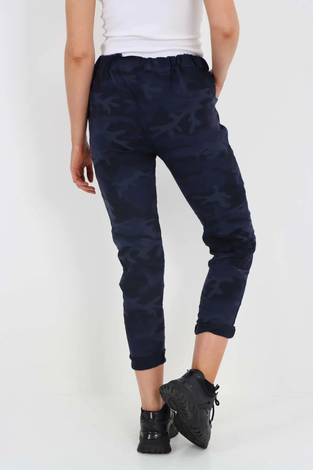 Italian Drawstring Camo Side Pockets Trousers Trouser WearAll