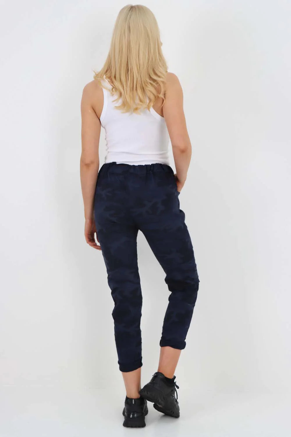 Italian Drawstring Camo Side Pockets Trousers Trouser WearAll