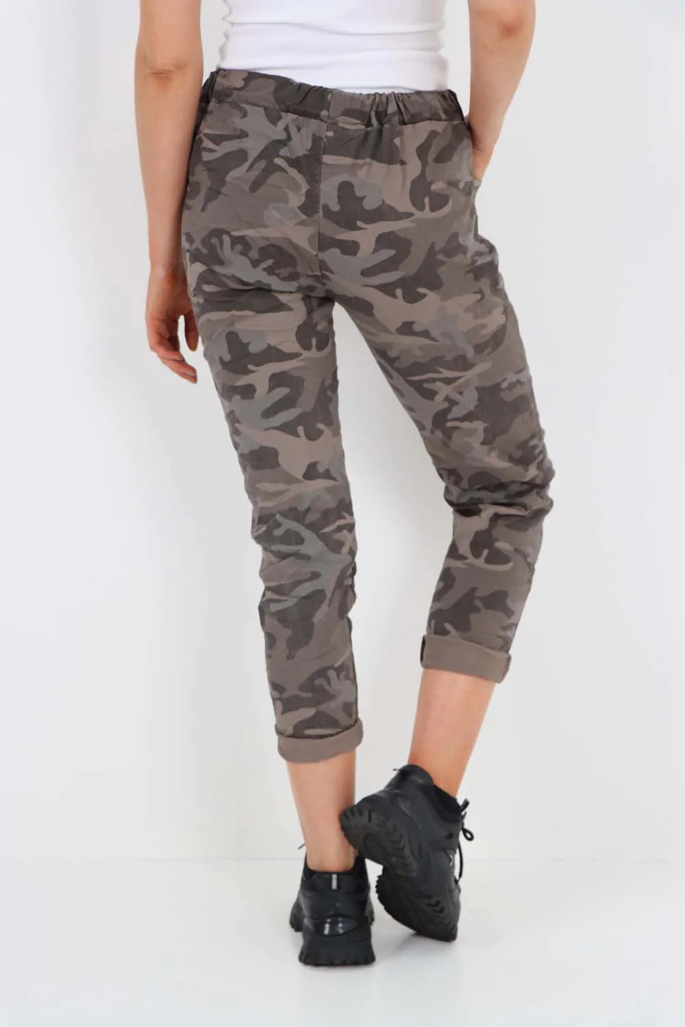 Italian Drawstring Camo Side Pockets Trousers Trouser WearAll