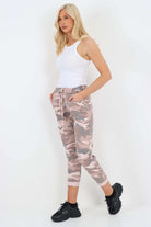Plus Size Italian Drawstring Camo Side Pockets Trousers Trouser WearAll