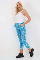 Plus Size Italian Drawstring Camo Side Pockets Trousers Trouser WearAll