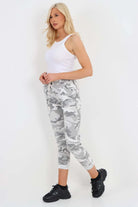 Plus Size Italian Drawstring Camo Side Pockets Trousers Trouser WearAll