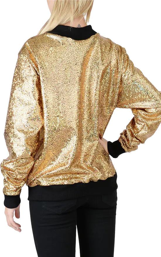 Glitter Mermaid Sequin Bomber Jacket Jacket WearAll