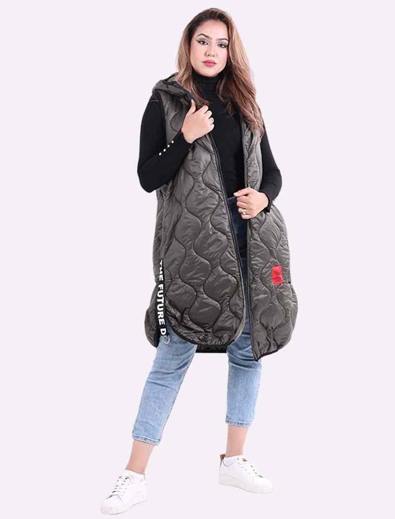 Hooded Puffer Coat Jackets & Coat WearAll Charcoal One Size (12-18)