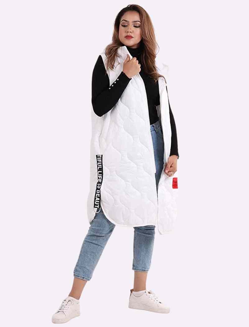 Hooded Puffer Coat Jackets & Coat WearAll White One Size (12-18)