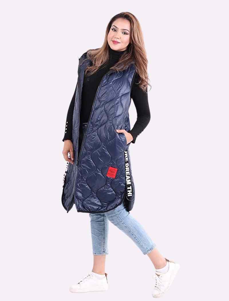 Hooded Puffer Coat Jackets & Coat WearAll Navy One Size (12-18)