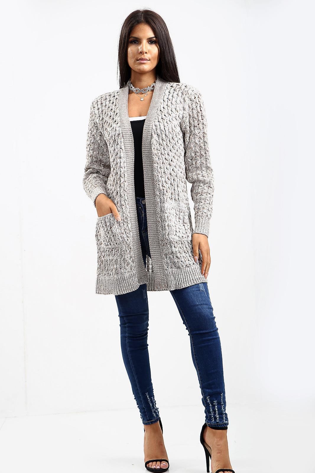 Cable Knitted Open Pocket Cardigan Knitted Cardigan WearAll