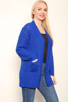 Cable Knitted Open Pocket Cardigan Knitted Cardigan WearAll