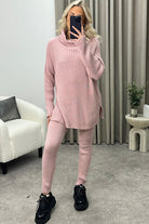 Oversized Roll Neck Knitted Co-Ord Loungewear WearAll