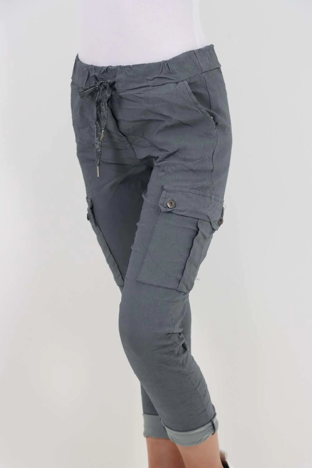 Italian Drawstring Waistband Magic Cargo Trouser Trouser WearAll