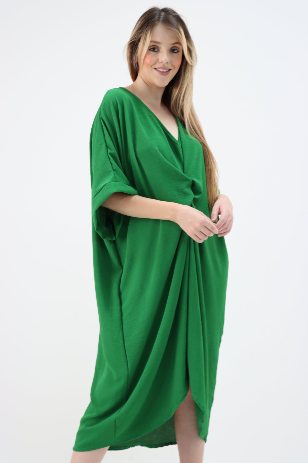 Tie Knot Twist Midi Dress Dress WearAll Jade 12-14