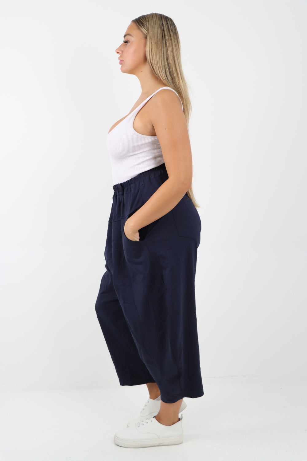 Italian Wide Leg Baggy Parachute Palazzo Trouser Trousers WearAll