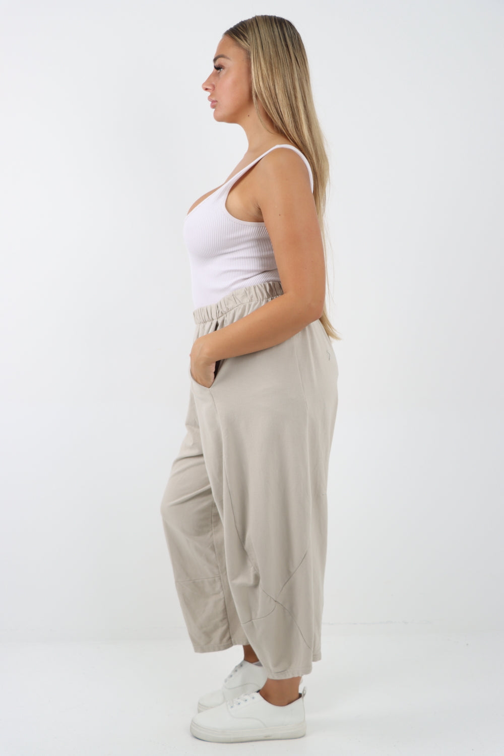 Italian Relaxed Fit Plain Baggy Trouser Trousers WearAll