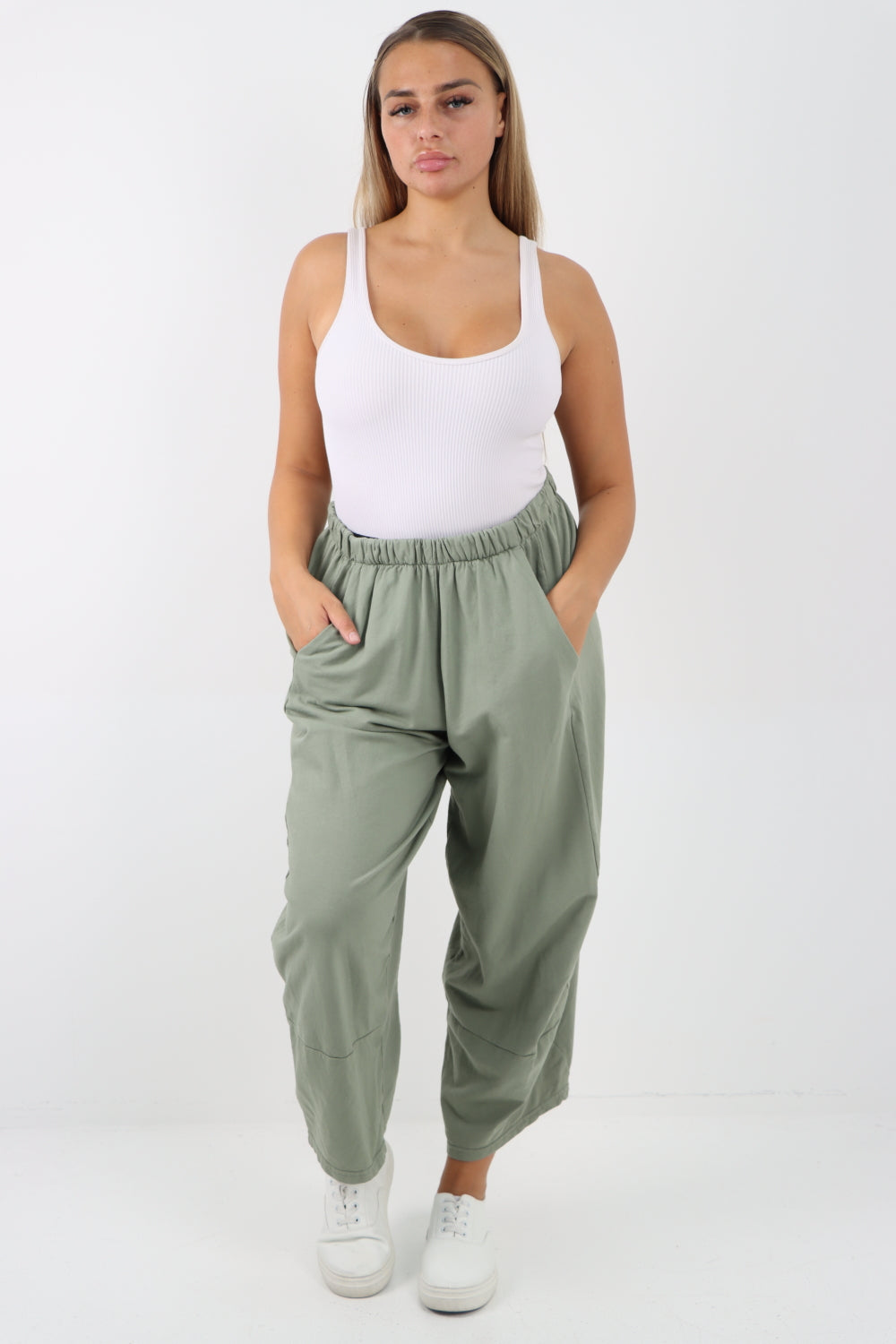 Italian Relaxed Fit Plain Baggy Trouser Trousers WearAll