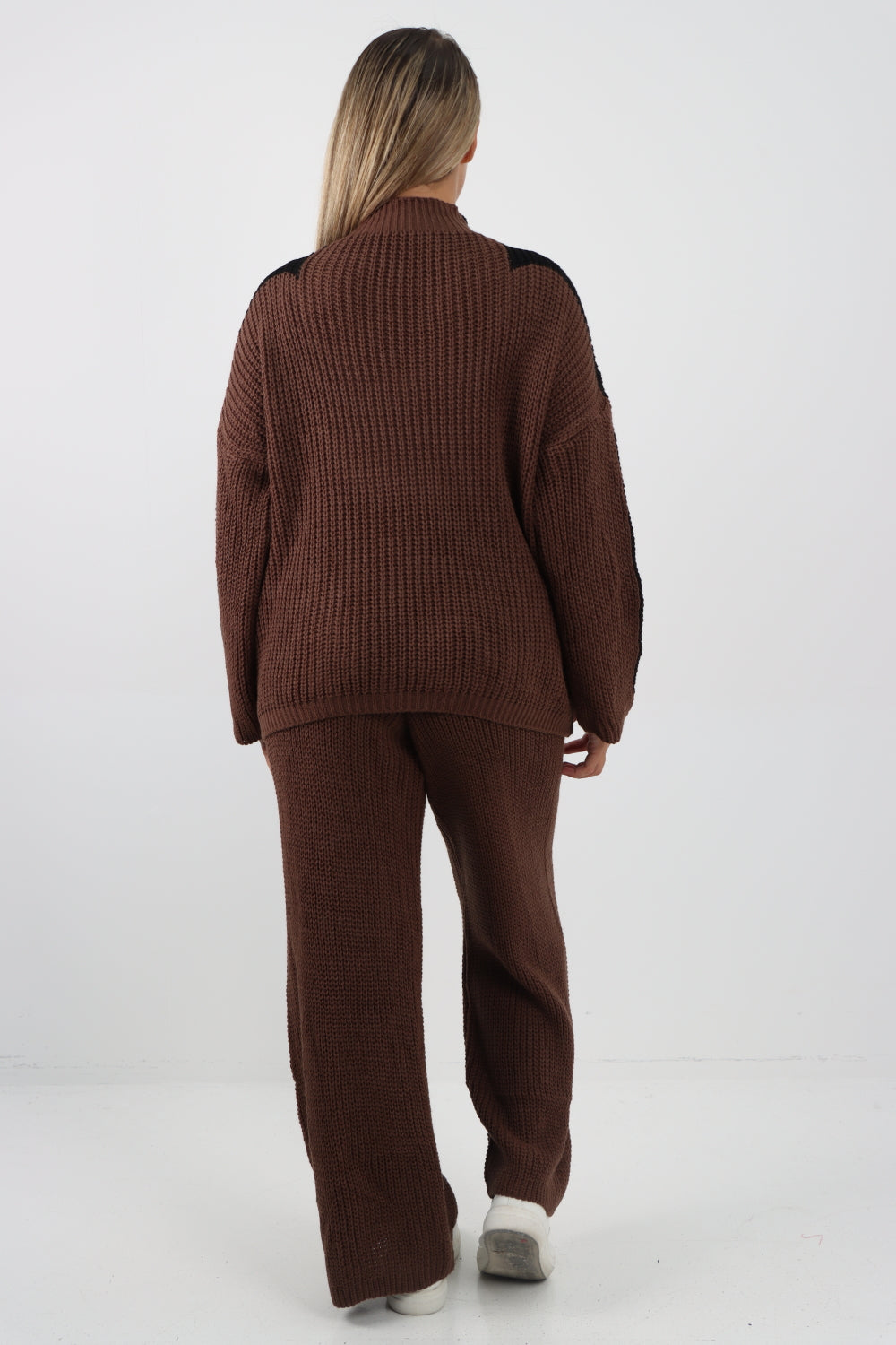 Italian Contrast Panel Knitted Top and Trouser Dresses WearAll