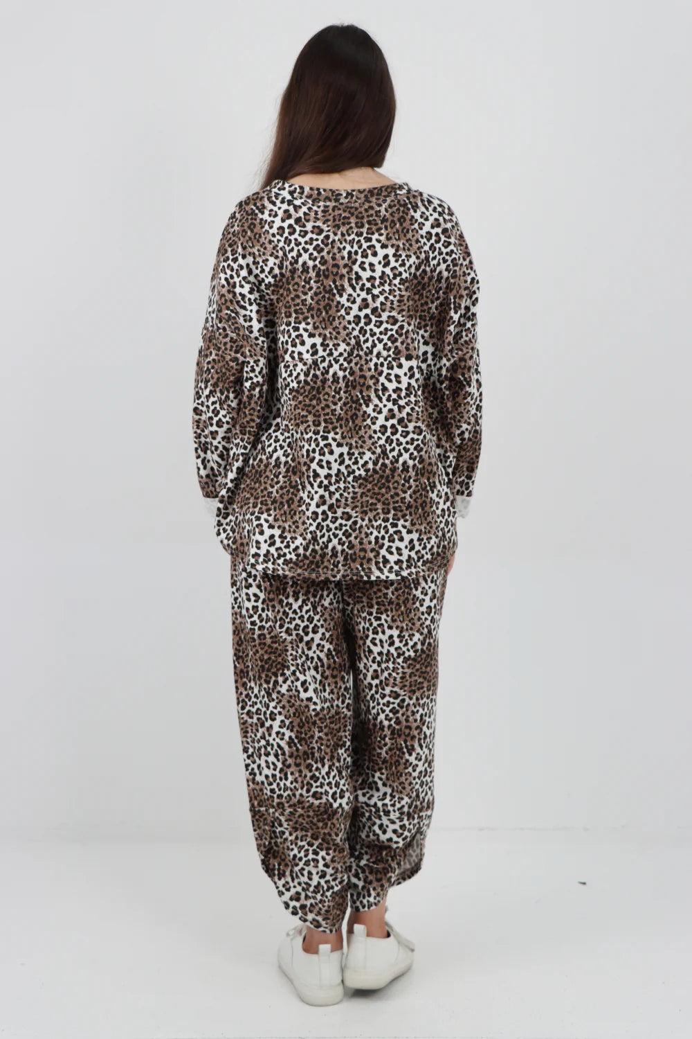 Animal Print Top Bottom Italian Co-ord Set 2 Piece Loungewear Loungewear WearAll
