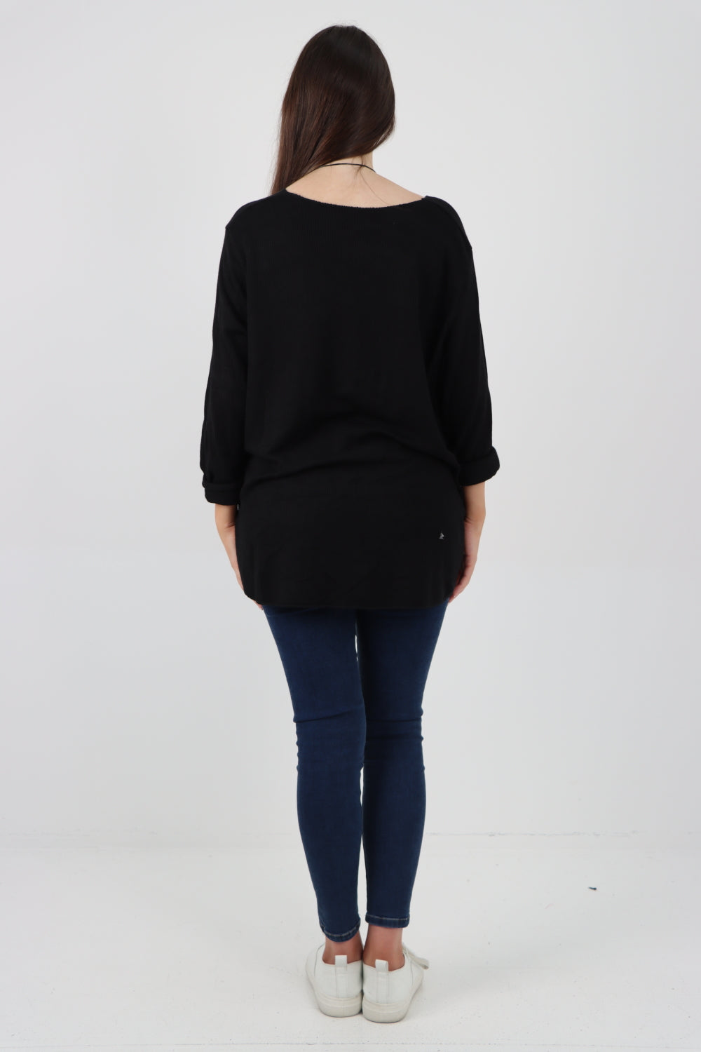 Italian Soft Knitted Necklace Top Sweater Jumper WearAll